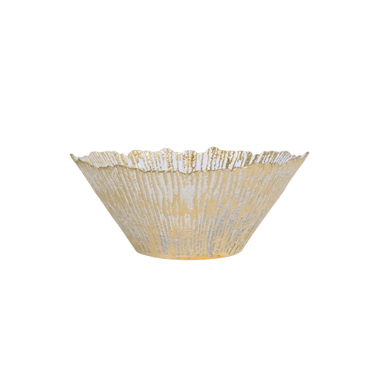 Rufolo Gold Glass Large Deep Bowl - Hosted by Kelly Gaudreau