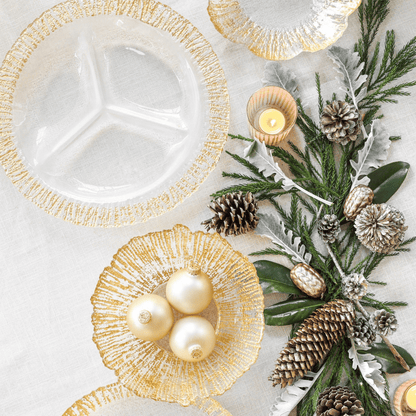 Rufolo Gold Glass Large Deep Bowl - Hosted by Kelly Gaudreau