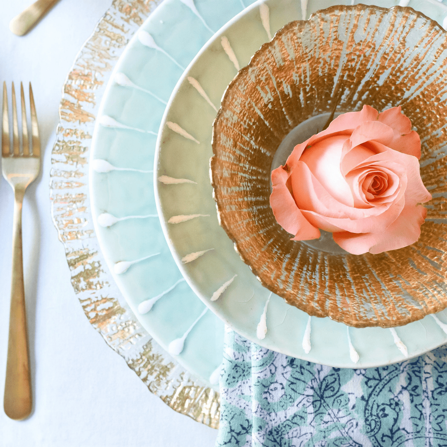 Rufolo Gold Glass Small Deep Bowl - Hosted by Kelly Gaudreau