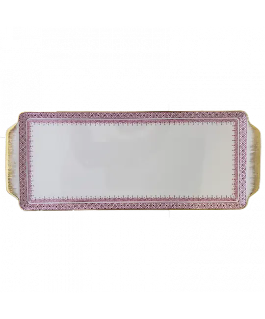 Exquisite Pink Lace Sandwich Tray - Perfect for Elegant Gatherings