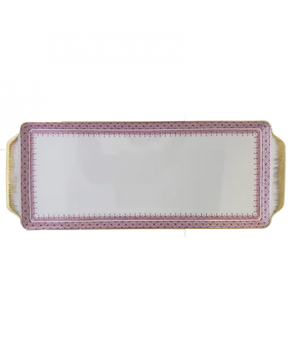 Exquisite Pink Lace Sandwich Tray - Perfect for Elegant Gatherings