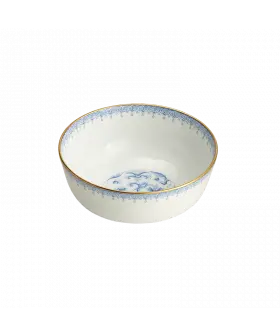 Charming Cornflower Lace Dessert Bowl – Fine Porcelain Delight