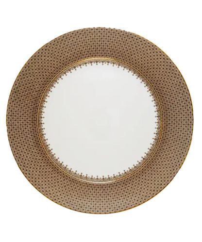 Exquisite Brown Lace Service Plate - Elegant Table Decor