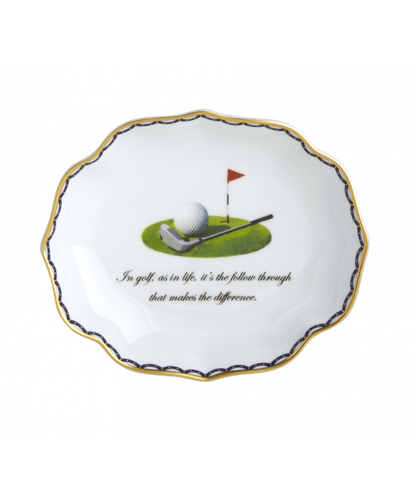 Golf-Themed Decorative Tray with Fun Swag Design