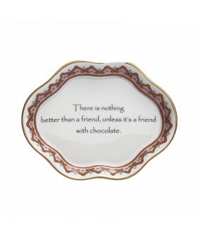Charming 5.25-Inch Friendship Plate with Chocolate Delight