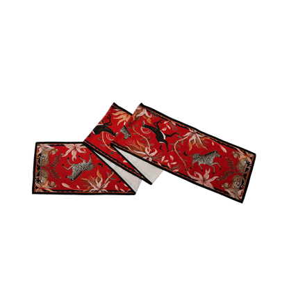 Sable Table Runner in Royal Red - Hosted by Kelly Gaudreau