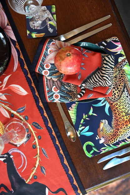 Sable Table Runner in Royal Red - Hosted by Kelly Gaudreau