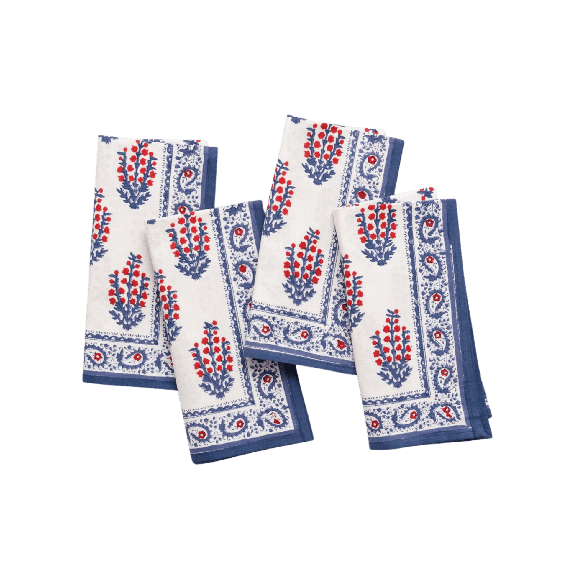 Sagar Red & Blue Napkin - Set of 4 - Hosted by Kelly Gaudreau