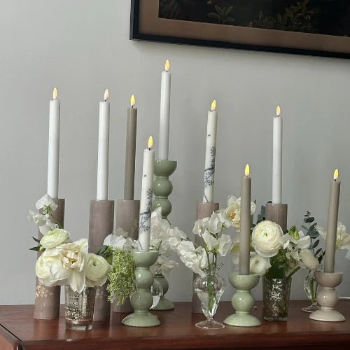 Sage Bobbin Extra Tall Candlestick - Hosted by Kelly Gaudreau