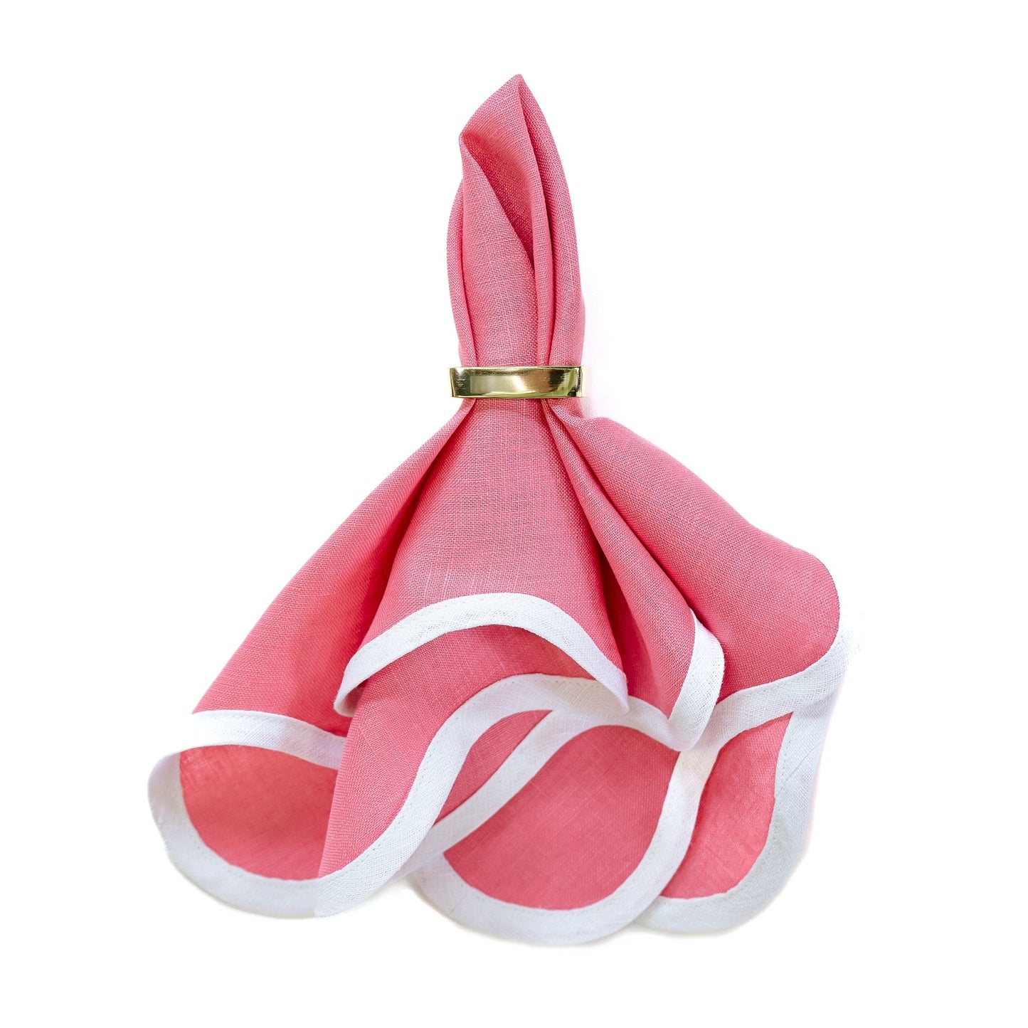 Scalloped Napkin in Hibiscus Pink Set of 4 - Hosted by Kelly Gaudreau