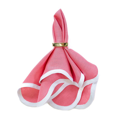 Scalloped Napkin in Hibiscus Pink Set of 4 - Hosted by Kelly Gaudreau