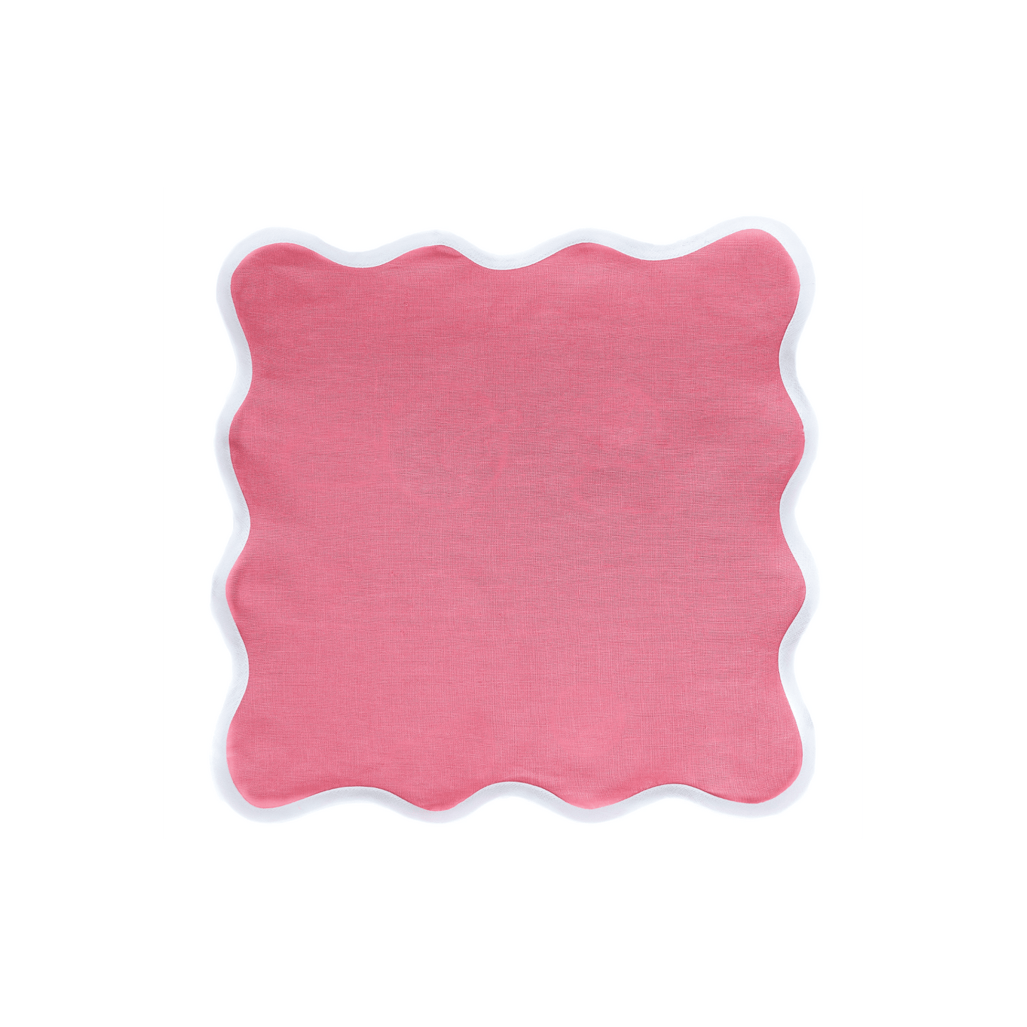 Scalloped Napkin in Hibiscus Pink Set of 4 - Hosted by Kelly Gaudreau