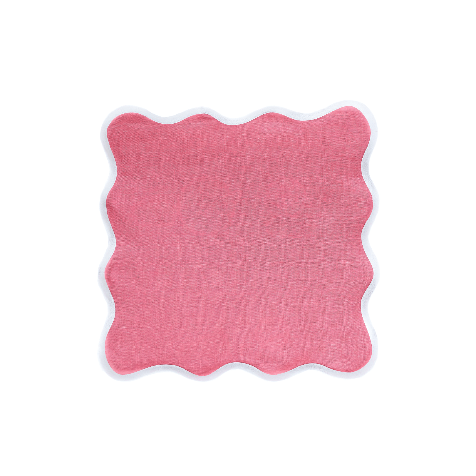 Scalloped Napkin in Hibiscus Pink Set of 4 - Hosted by Kelly Gaudreau