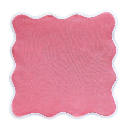 Scalloped Napkin in Hibiscus Pink Set of 4 - Hosted by Kelly Gaudreau