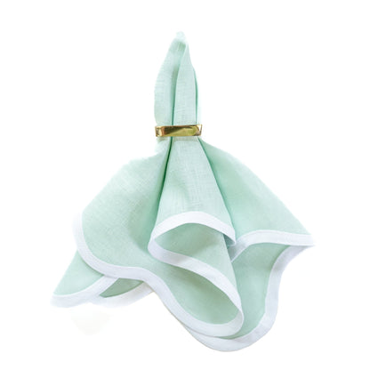 Scalloped Napkin in Sage Green Set of 4 - Hosted by Kelly Gaudreau