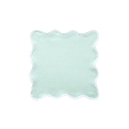 Scalloped Napkin in Sage Green Set of 4 - Hosted by Kelly Gaudreau