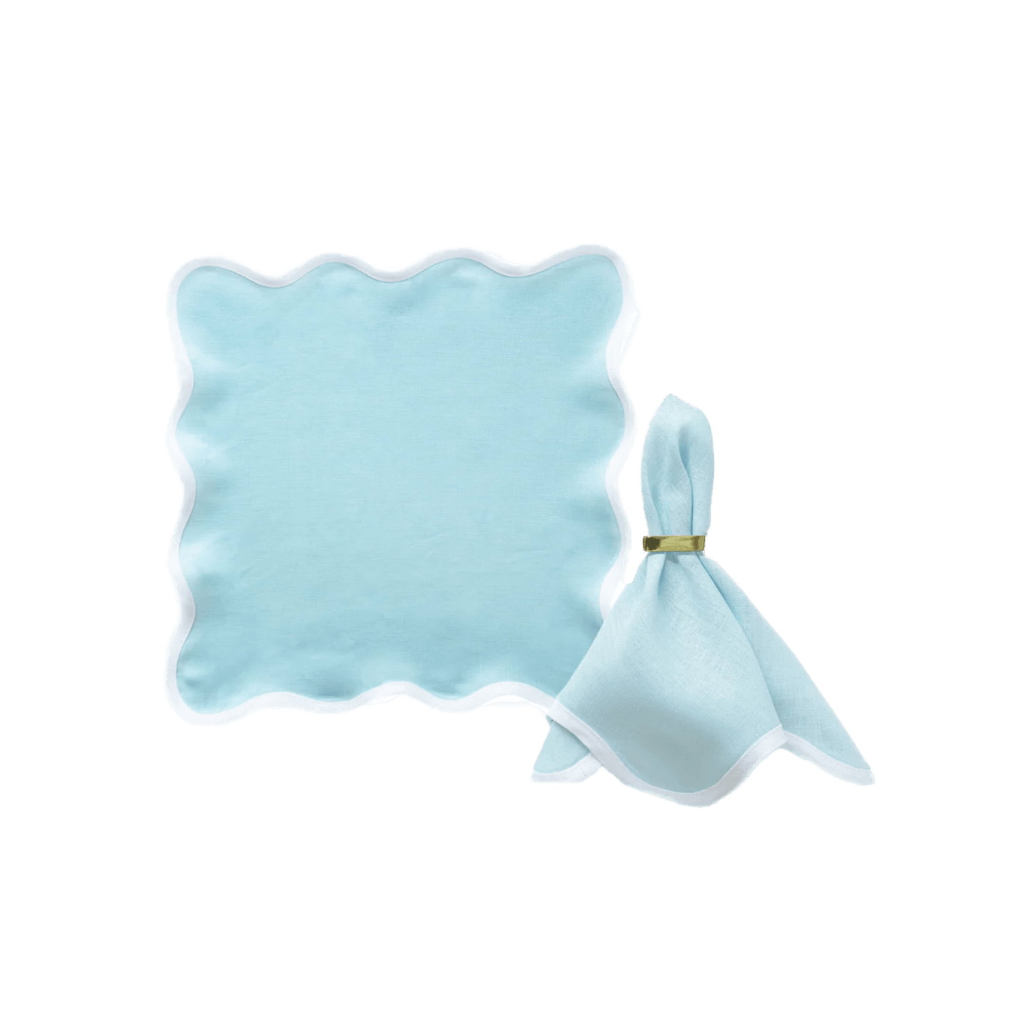 Scalloped Napkin in Sky Blue Set of 4 - Hosted by Kelly Gaudreau