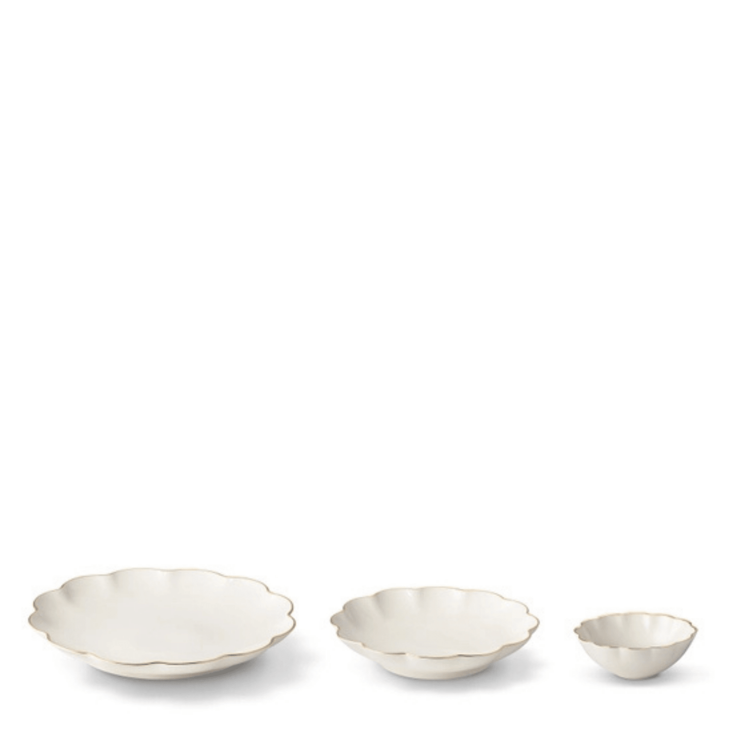 Scalloped Nesting Serving Dishes - Set of 3 - Hosted by Kelly Gaudreau
