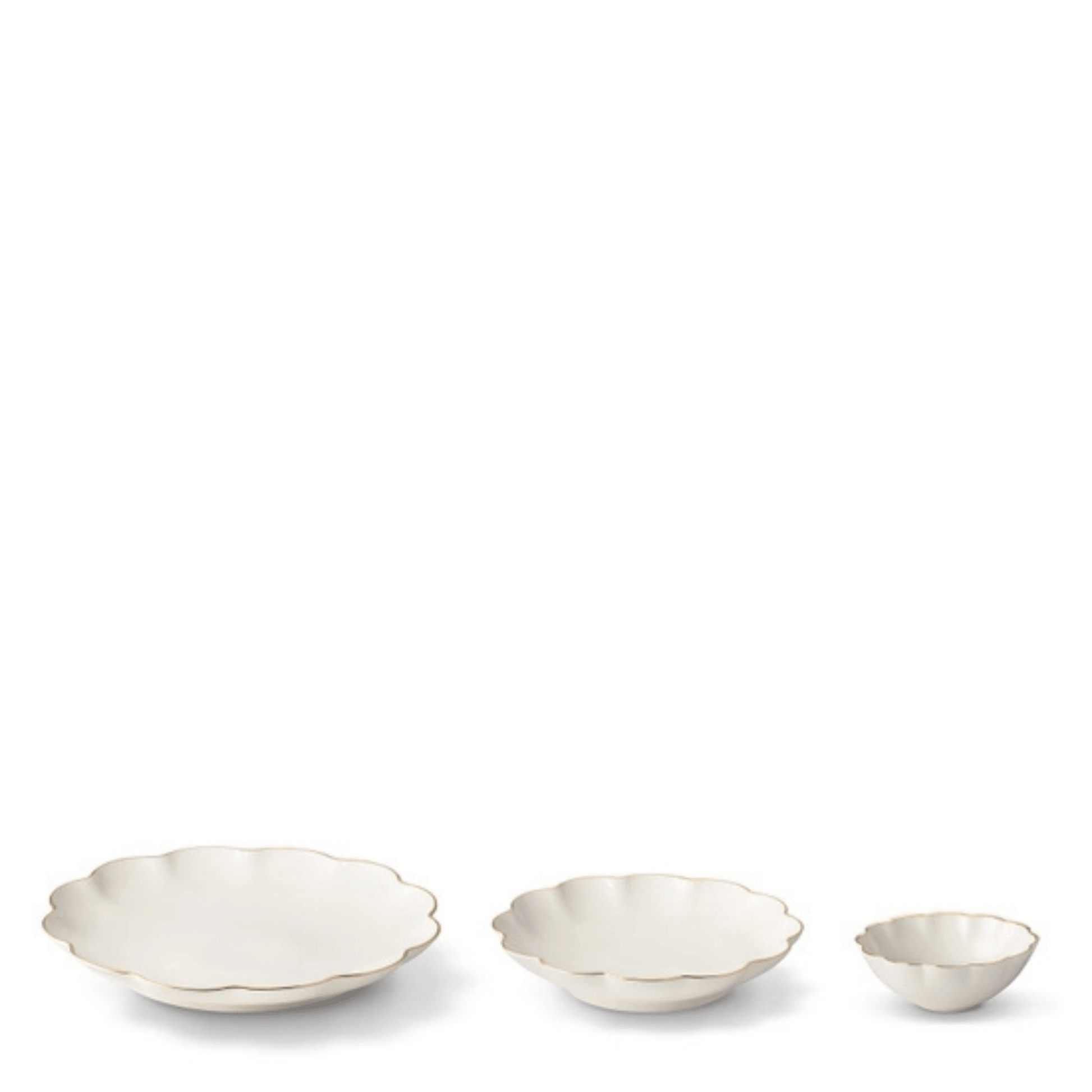 Scalloped Nesting Serving Dishes - Set of 3 - Hosted by Kelly Gaudreau