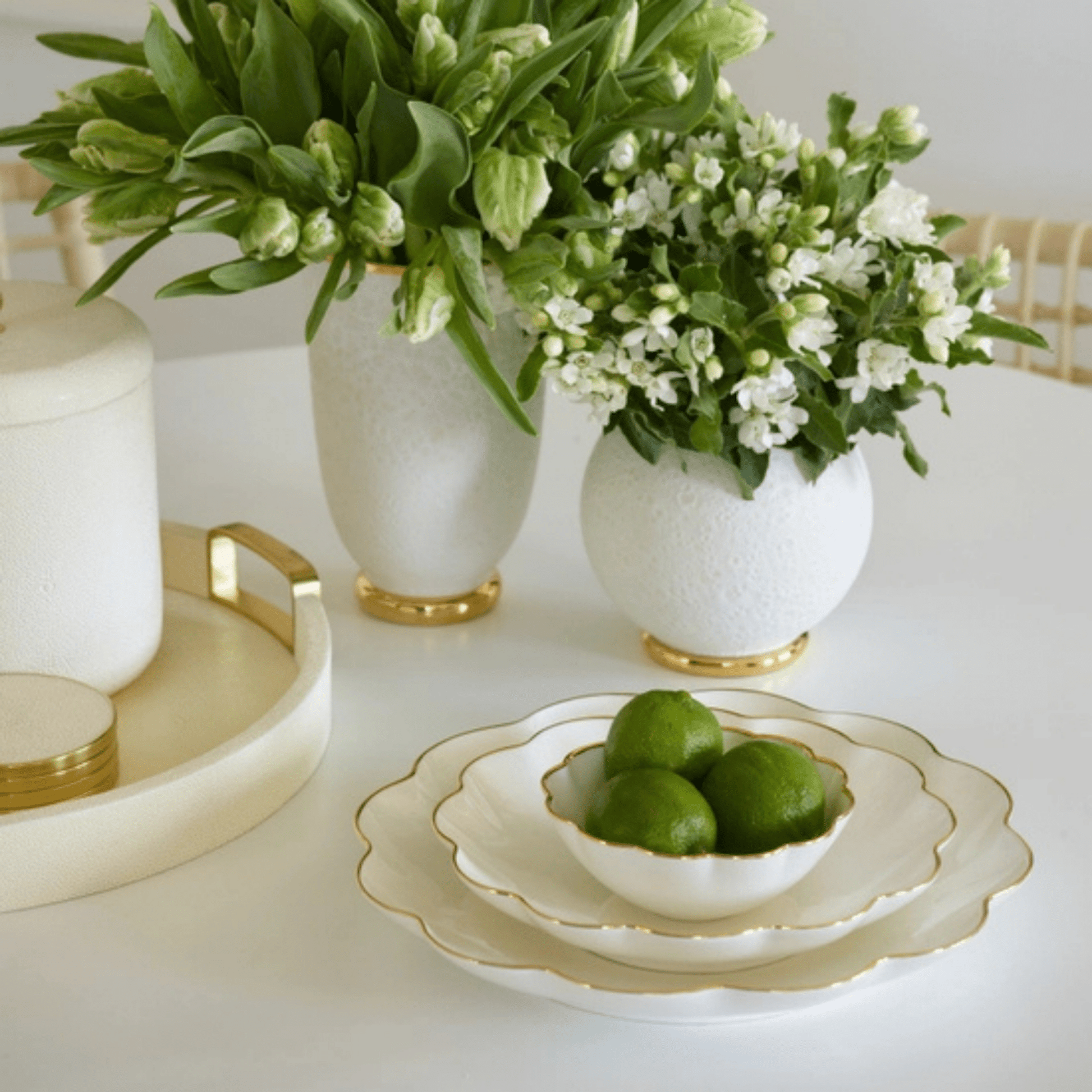 Scalloped Nesting Serving Dishes - Set of 3 - Hosted by Kelly Gaudreau