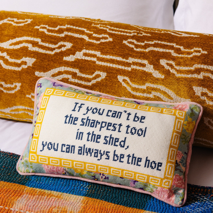 Sharpest Tool Needlepoint Pillow - Hosted by Kelly Gaudreau
