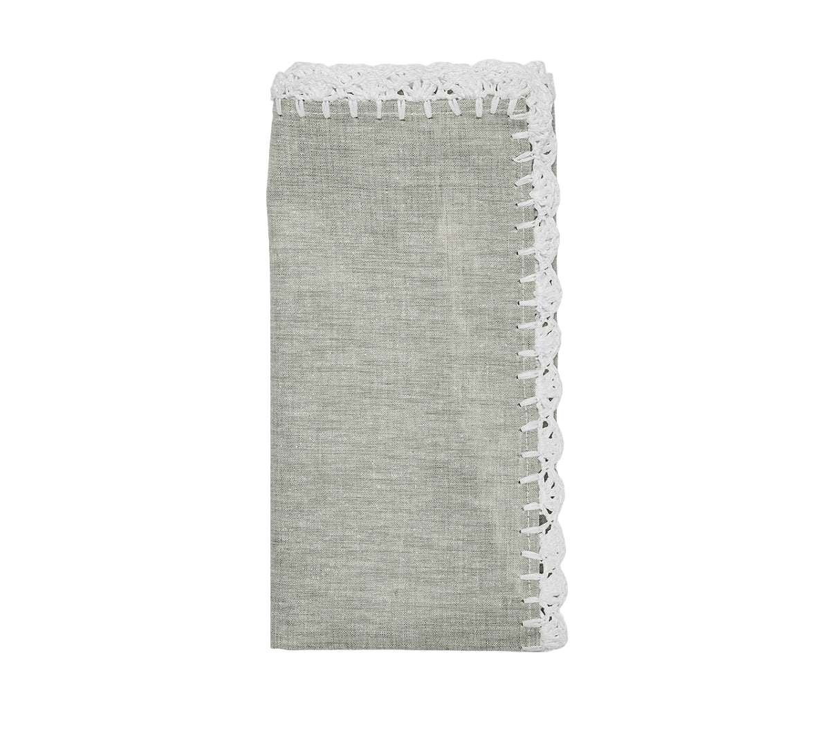 Shell Edge Napkin in Gray & White - Set of 4 - Hosted by Kelly Gaudreau