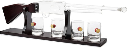Shotgun Wine & Whiskey Decanter Set 20oz with Bullet Glasses - Hosted by Kelly Gaudreau