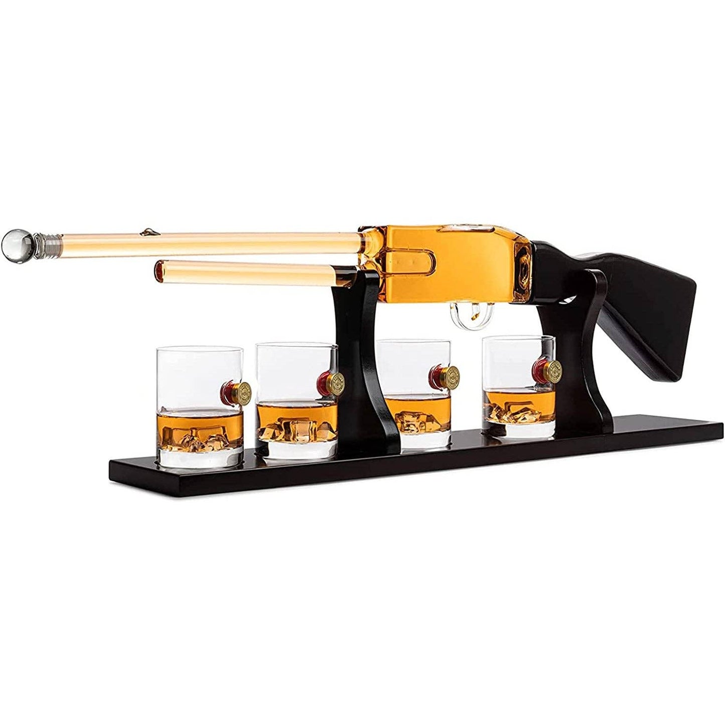 Shotgun Wine & Whiskey Decanter Set 20oz with Bullet Glasses - Hosted by Kelly Gaudreau