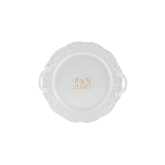 Signature Giftware Round Handled Platter with Monogram - Hosted by Kelly Gaudreau