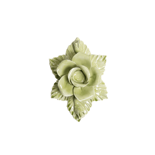 Single Rose Candle Holder Green - Hosted by Kelly Gaudreau