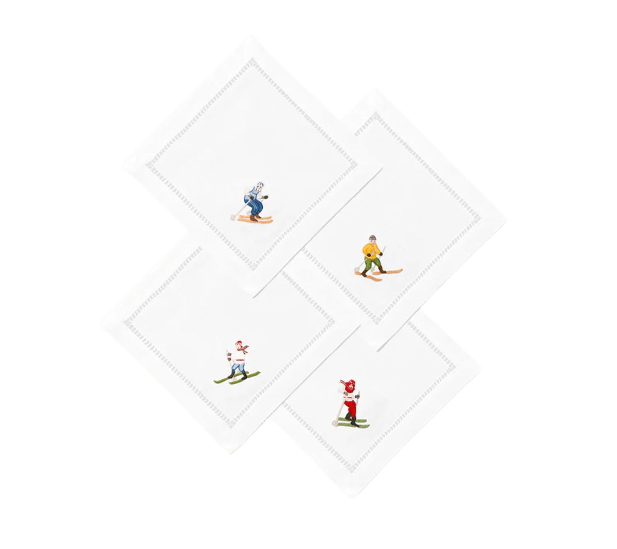 Ski Cocktail Napkins Set of 4 - Hosted by Kelly Gaudreau