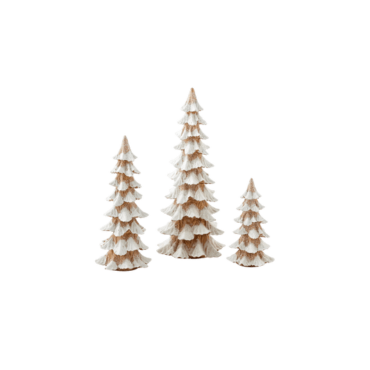 Small Snowy Brown Trees - Set of 3 - Hosted by Kelly Gaudreau