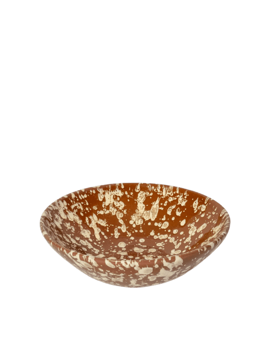 Splatter Bowl Large Terracotta and Cream - Hosted by Kelly Gaudreau