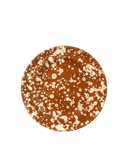 Splatter Dinner Plate in Terracotta and Cream - Hosted by Kelly Gaudreau