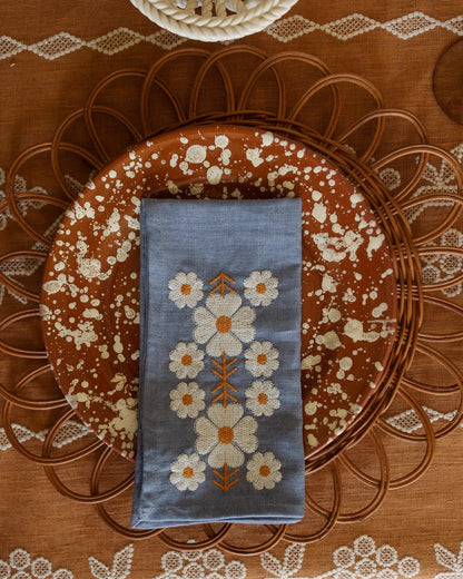 Splatter Dinner Plate in Terracotta and Cream - Hosted by Kelly Gaudreau