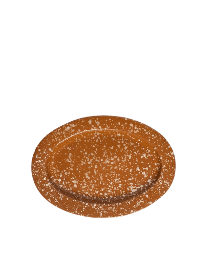 Splatter Serving Platter in Terracotta and Cream - Hosted by Kelly Gaudreau