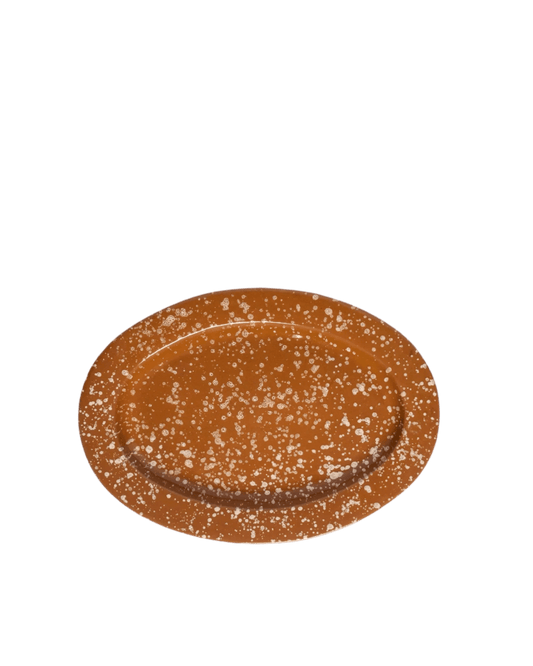Splatter Serving Platter in Terracotta and Cream - Hosted by Kelly Gaudreau