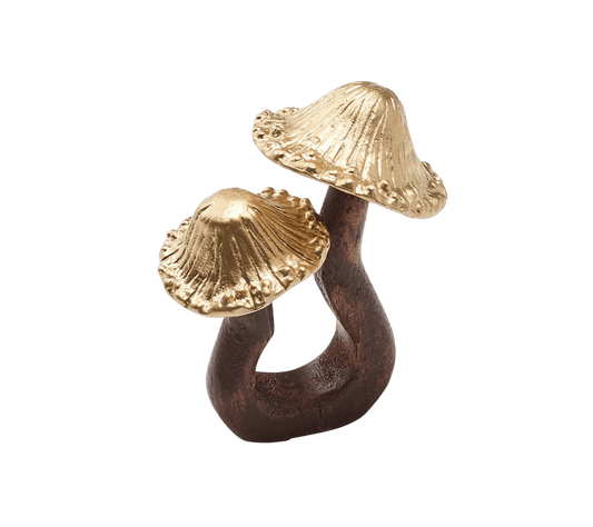 Sprout Napkin Ring in Brown & Gold Set of 4 - Hosted by Kelly Gaudreau