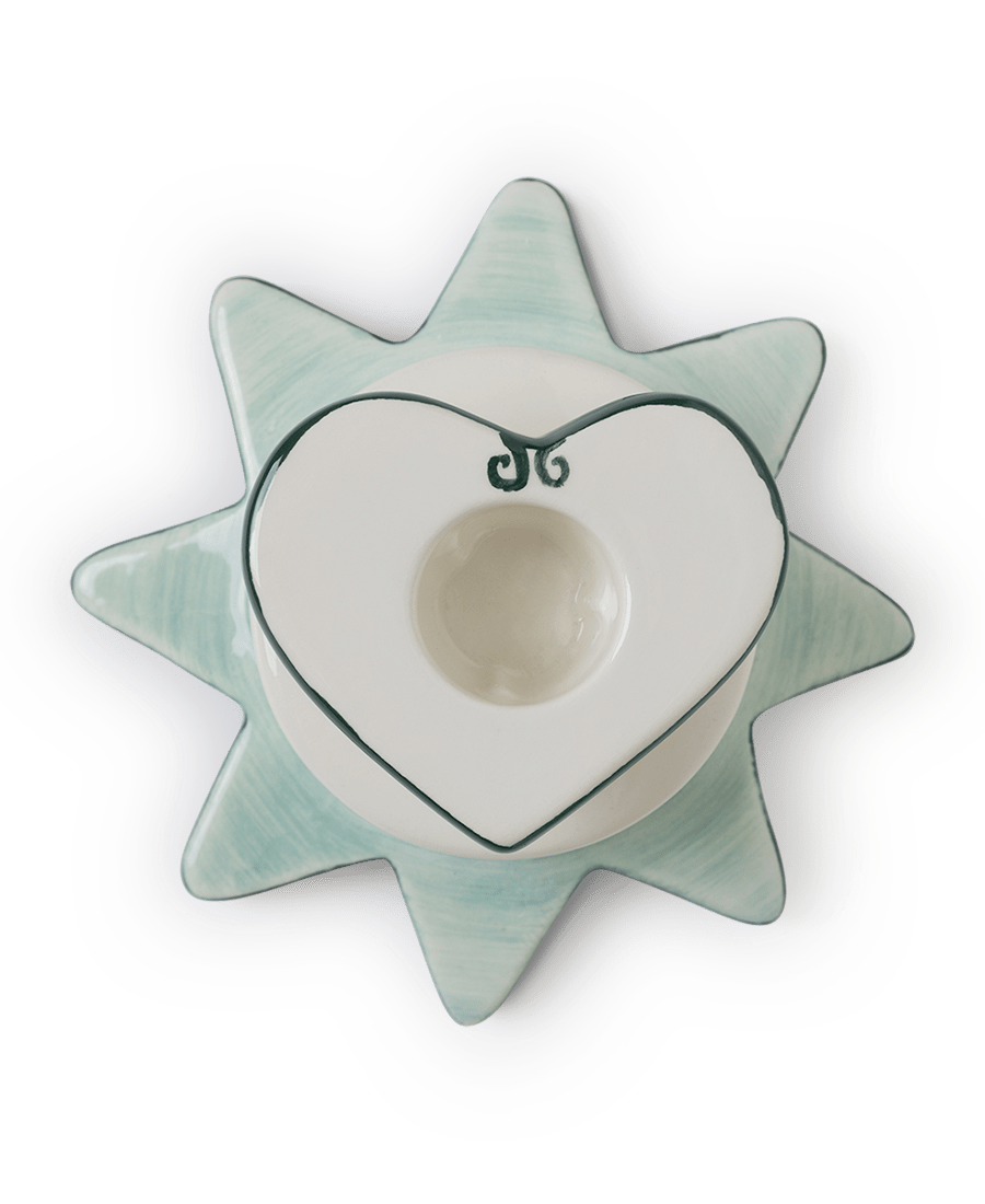 Star/Heart Candlestick Blue - Hosted by Kelly Gaudreau