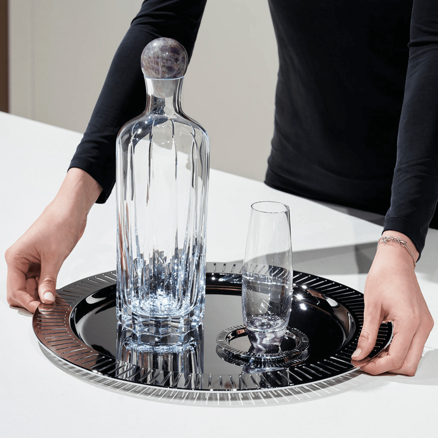 Striations Coasters in Holder - Set of 4 - Hosted by Kelly Gaudreau