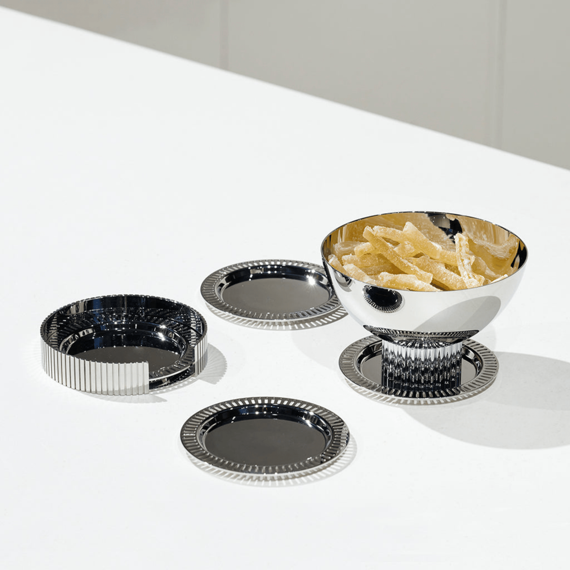 Striations Coasters in Holder - Set of 4 - Hosted by Kelly Gaudreau