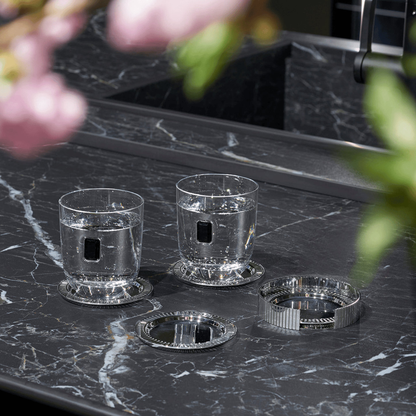 Striations Coasters in Holder - Set of 4 - Hosted by Kelly Gaudreau