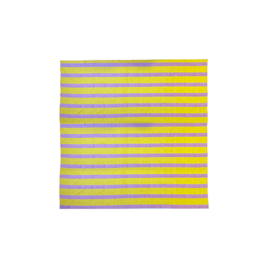 Striped Cotton Tablecloth in Pink and Yellow - Hosted by Kelly Gaudreau