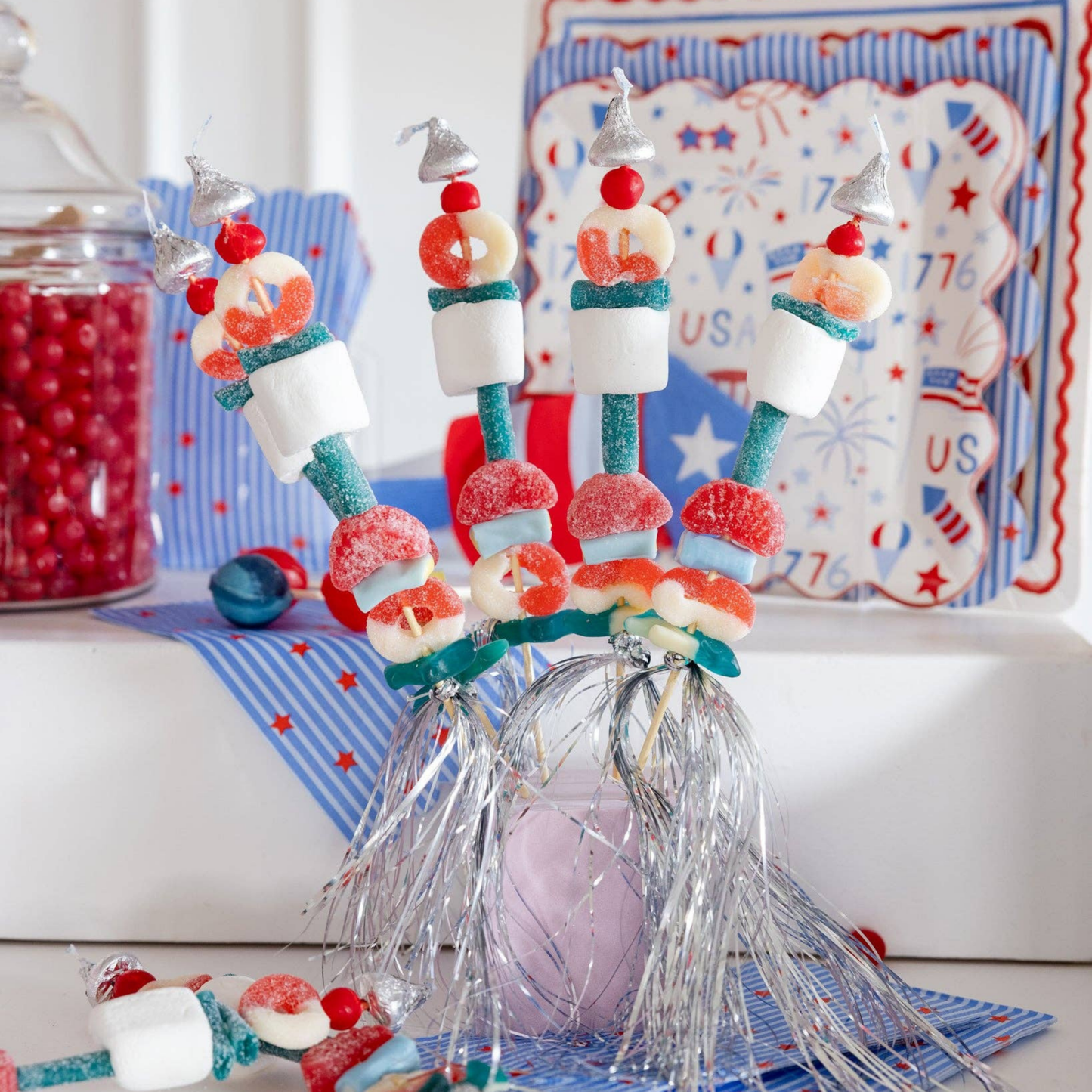 Stripes and Stars Paper Guest Napkins - Pack of 24 - Hosted by Kelly Gaudreau