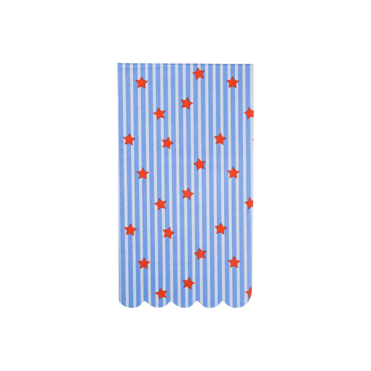 Stripes and Stars Paper Guest Napkins - Pack of 24 - Hosted by Kelly Gaudreau