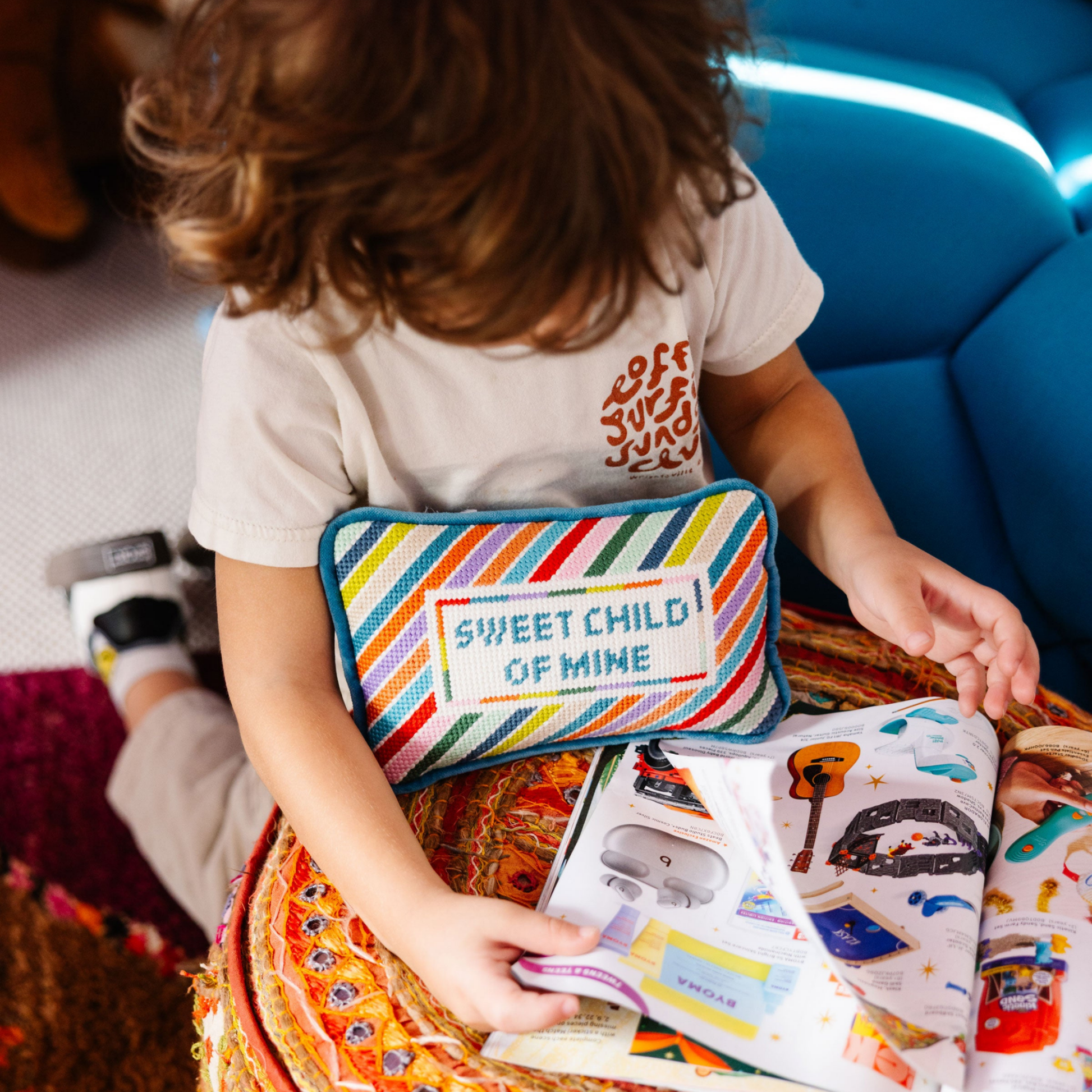 Sweet Child Of Mine Mini Needlepoint Pillow - Hosted by Kelly Gaudreau