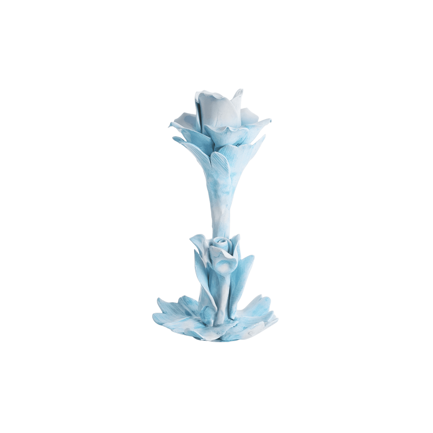 Tall Rose Candle Holder Blue - Hosted by Kelly Gaudreau
