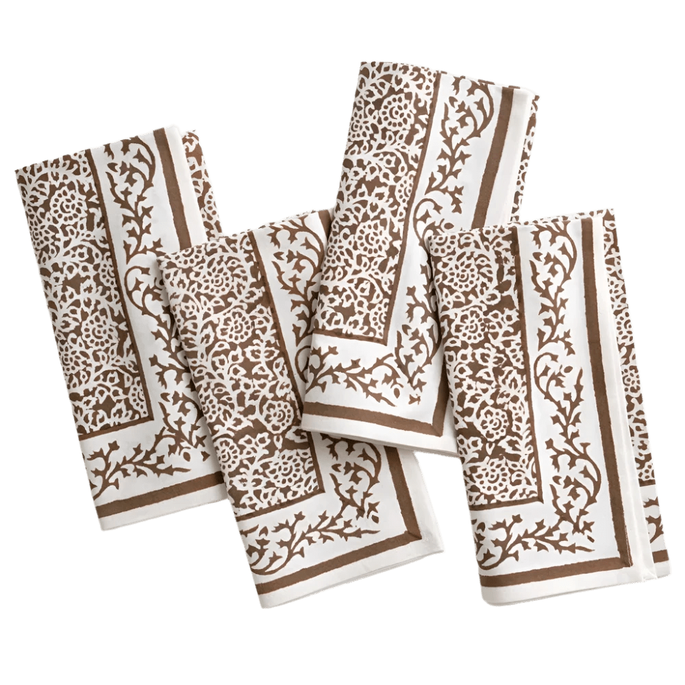 Tapestry Dark Chocolate Napkin Set of 4 - Hosted by Kelly Gaudreau