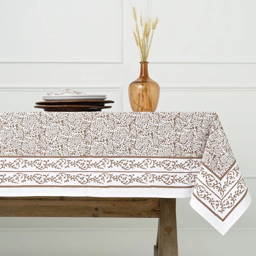 Tapestry Dark Chocolate Tablecloth - Hosted by Kelly Gaudreau