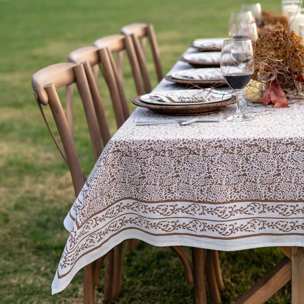 Tapestry Dark Chocolate Tablecloth - Hosted by Kelly Gaudreau